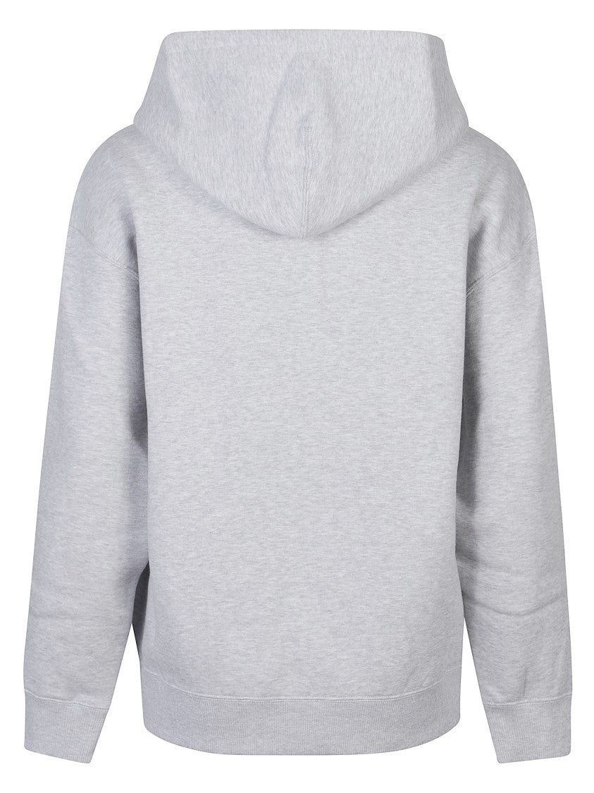 Jil Sander Grey Drawstring Hood Cotton Hoodie