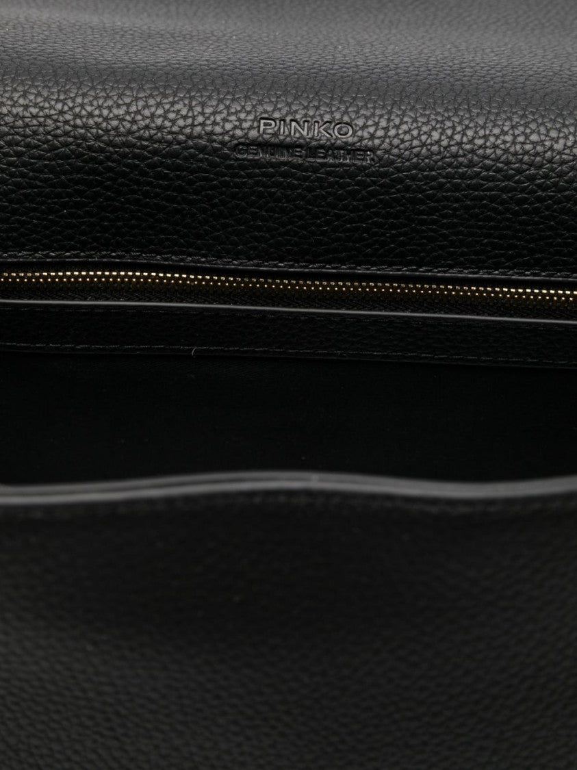 Pinko Textured Leather Shoulder Bag