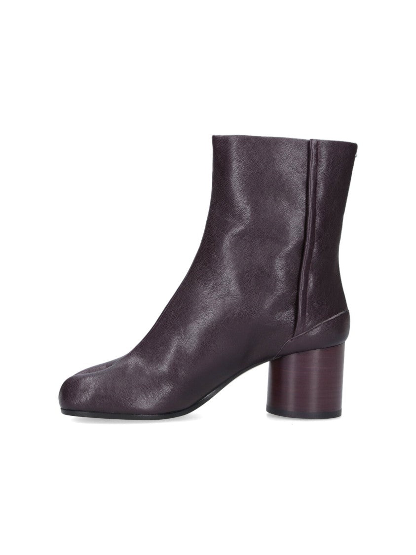 Maison Margiela Split-Toe Dark Brown Leather Ankle Boots