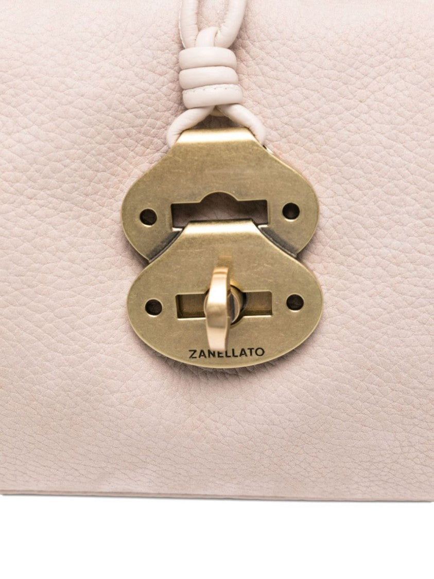 Zanellato Structured Suede And Grained Leather Handbag