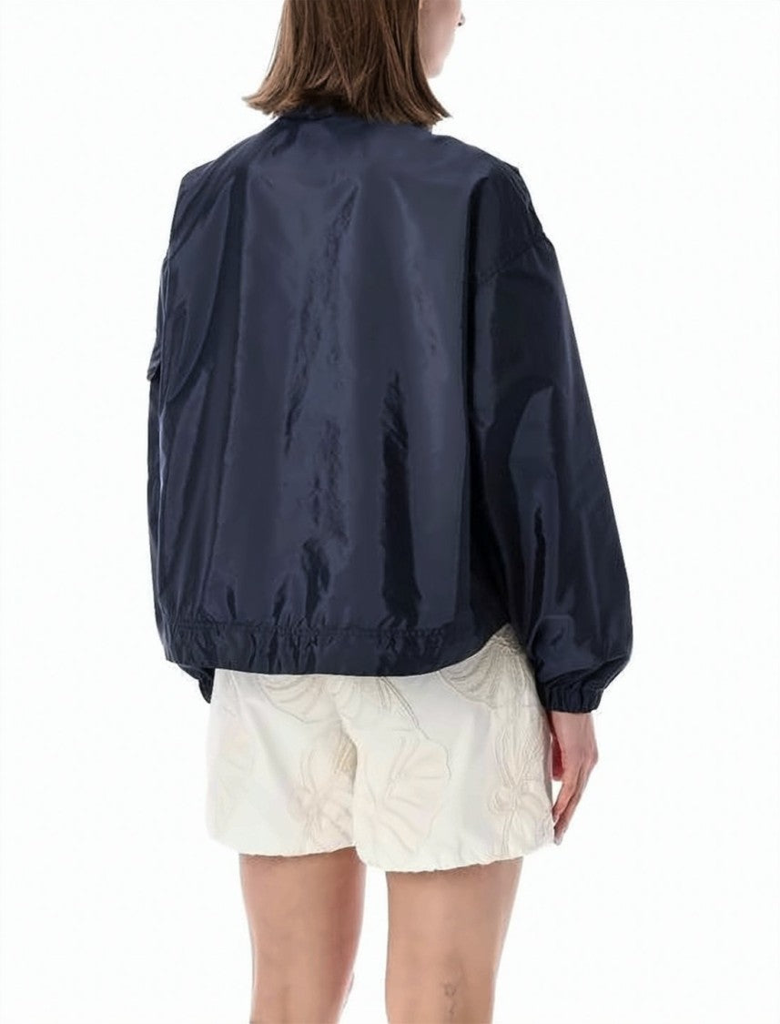Moncler Lightweight Shiny Jacket With High Collar