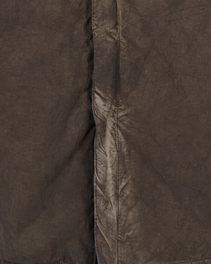 C.P. Company Brown Flatt Nylon Padded Zip Overshirt