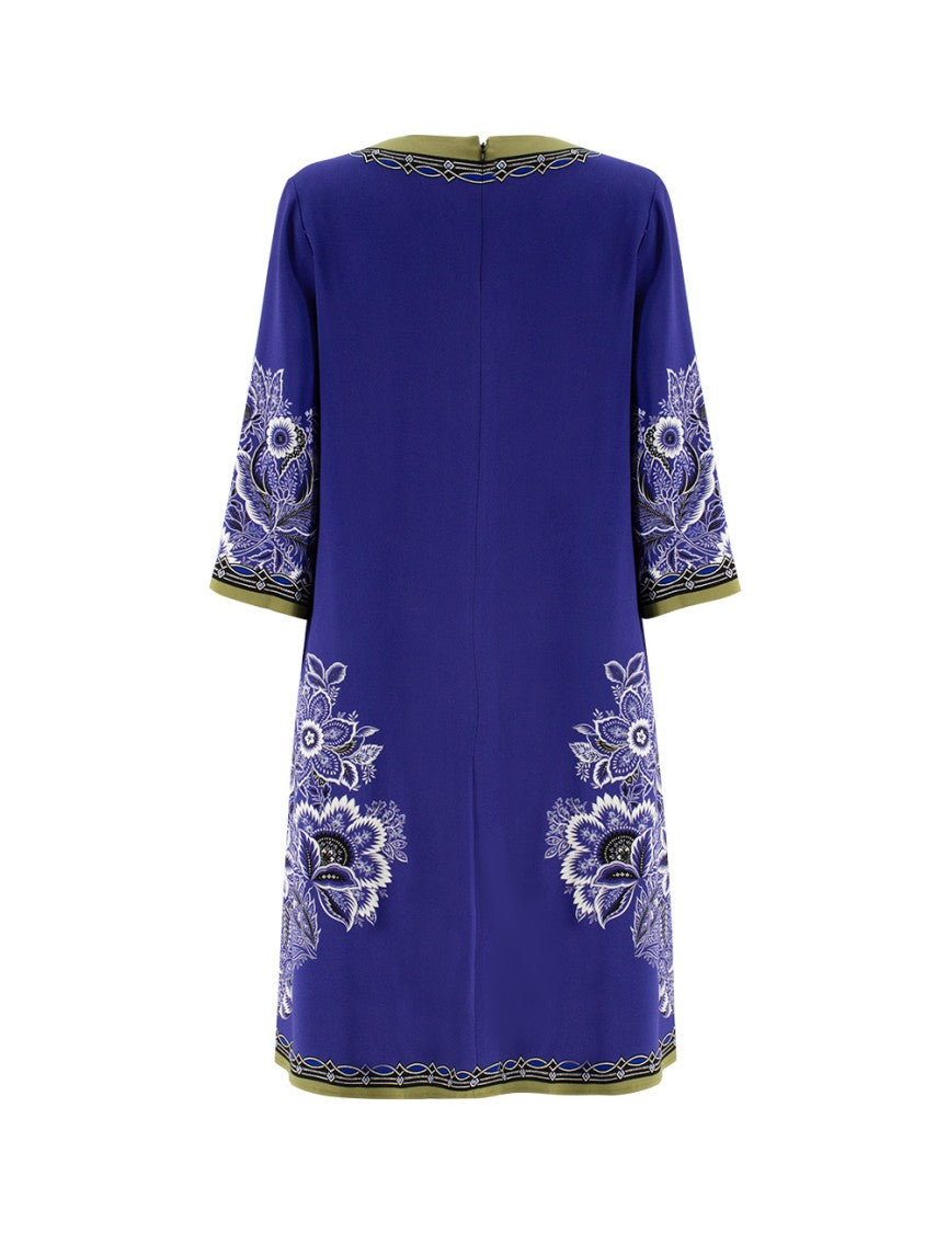 Etro Bouquet Bandana-Inspired Tunic Dress