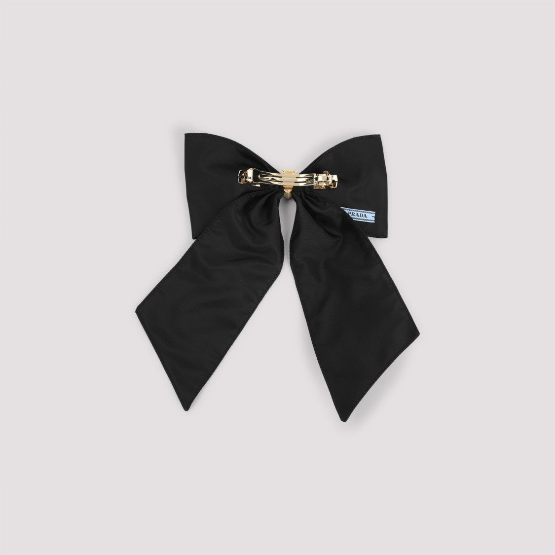 Prada Bow Hair Clip With Enameled Logo