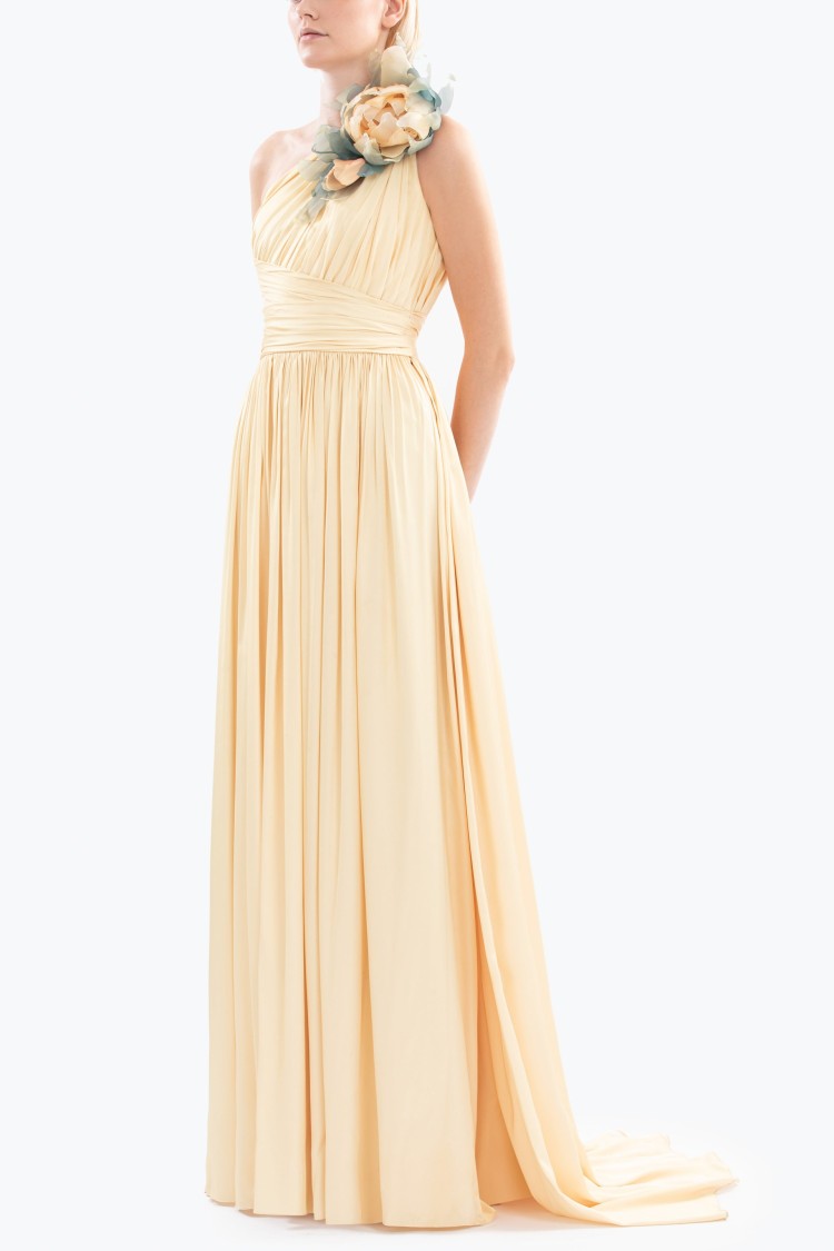 Saiid Kobeisy Long Coco Pleated Dress