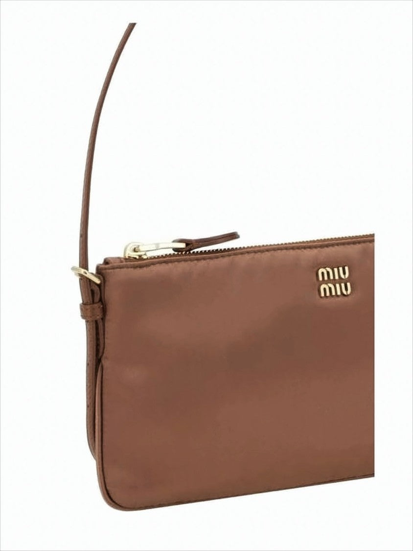Miu Miu Rectangular Silk And Viscose Rayon Shoulder Bag