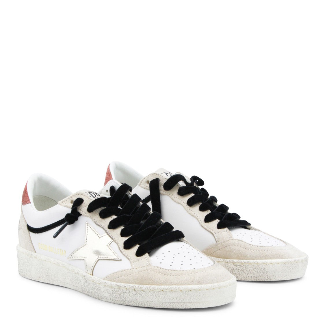 Golden Goose White And Beige Ball Star Sneakers