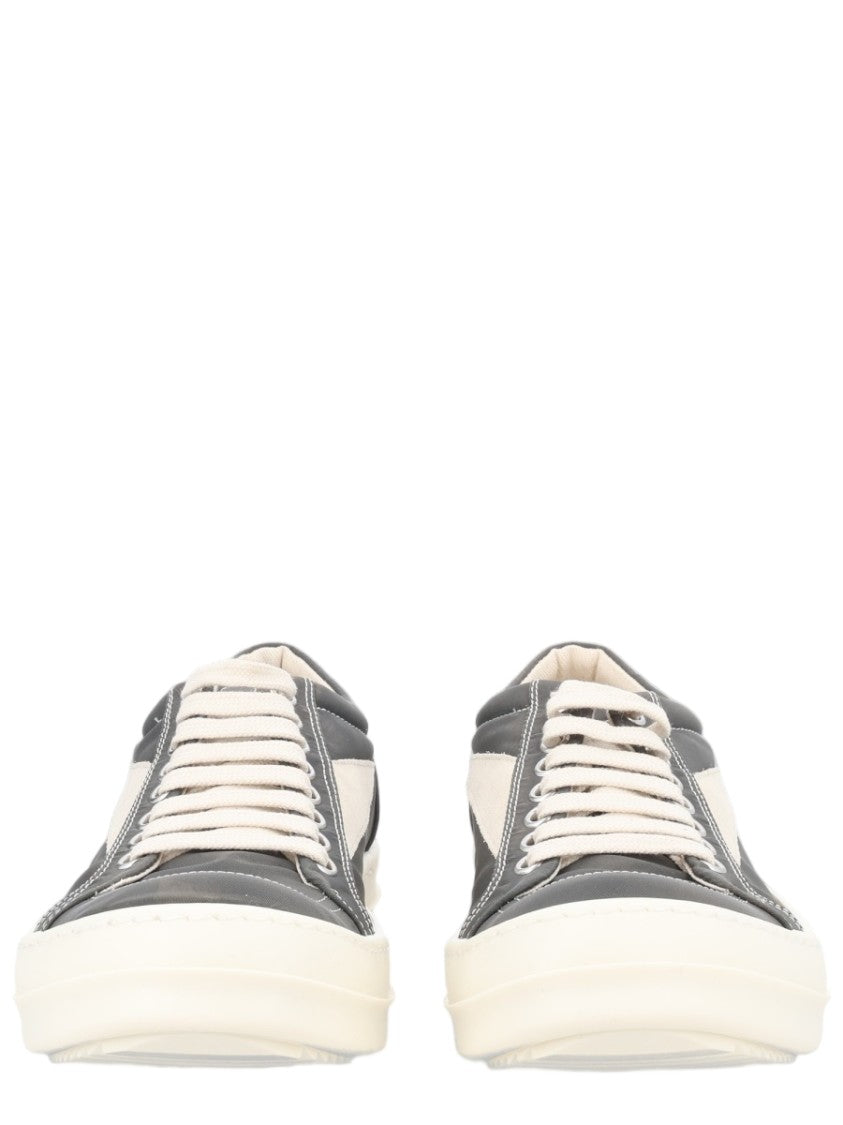 Drkshdw By Rick Owens Charcoal Low-Top Contrast Lace Nylon Sneakers