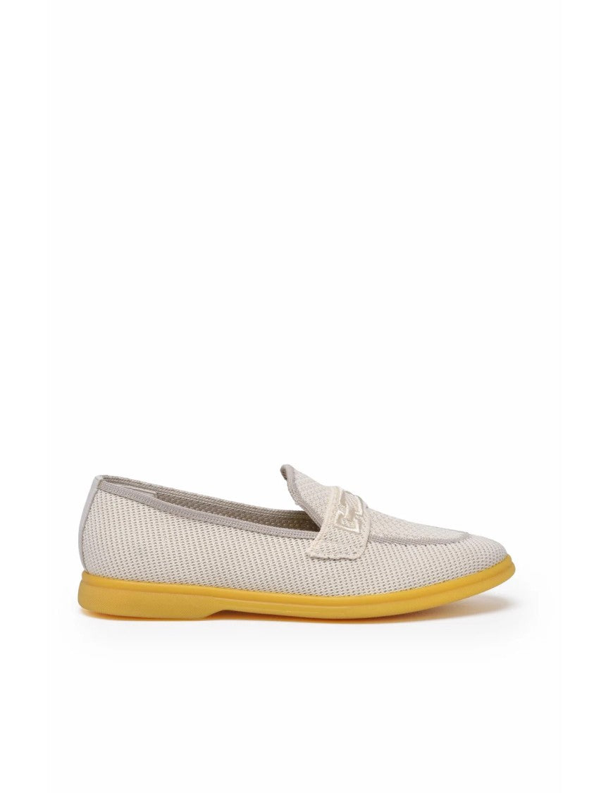 Eleventy White Women Fabric Loafer