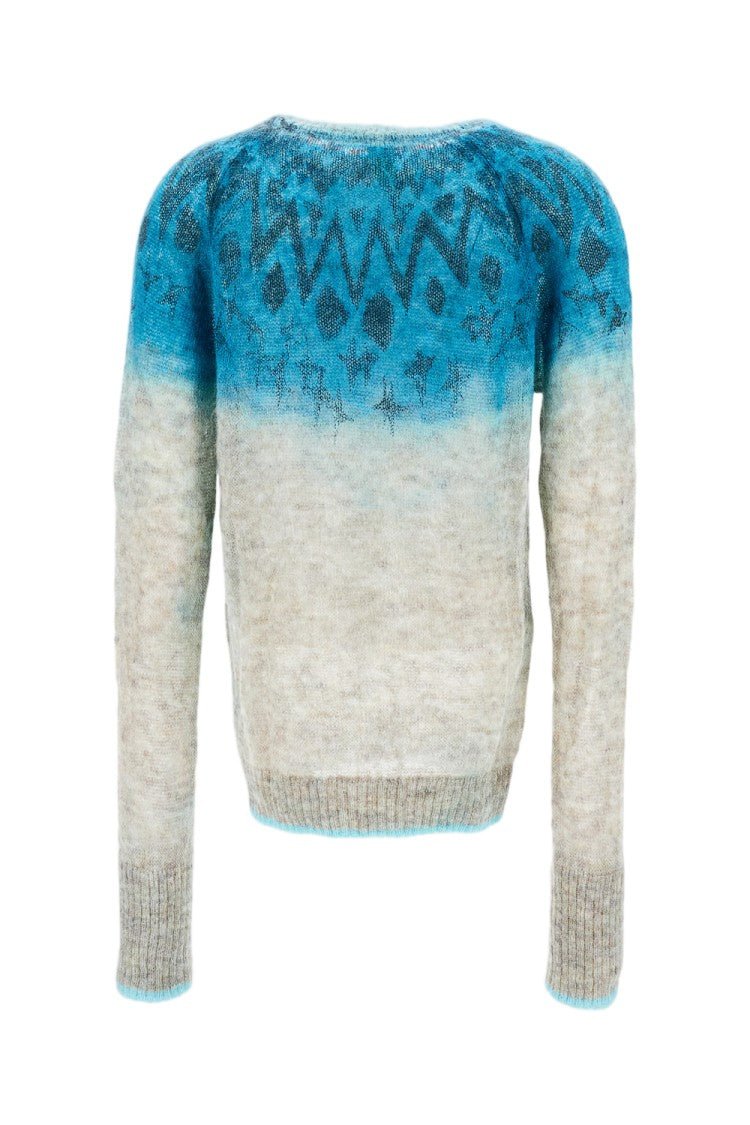Rohka Gradient Wool Blend Knitwear With Ribbed Finish