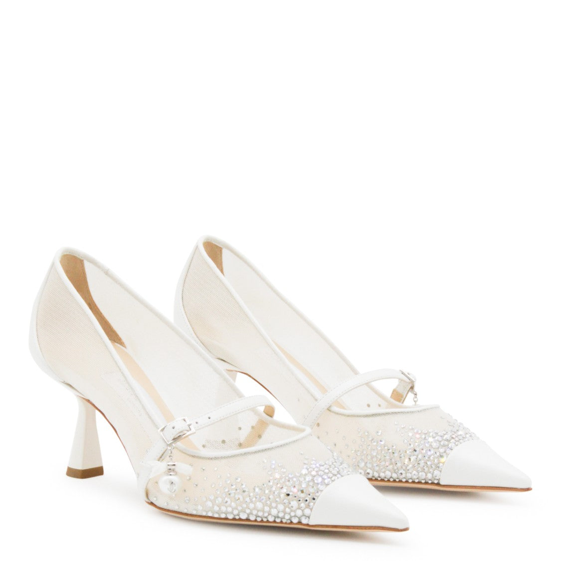 Jimmy Choo White Aren Pumps