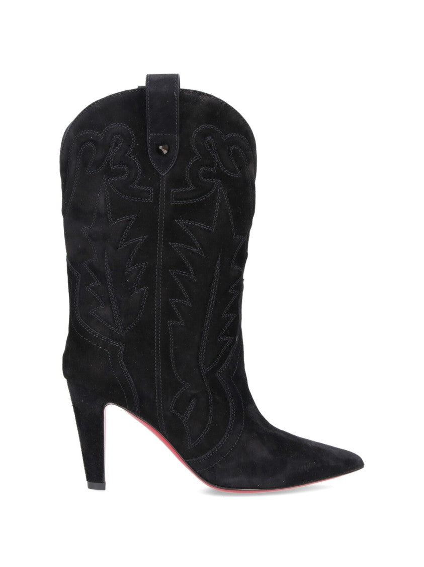 Christian Louboutin "Santiabooty" Ankle Boots – Black