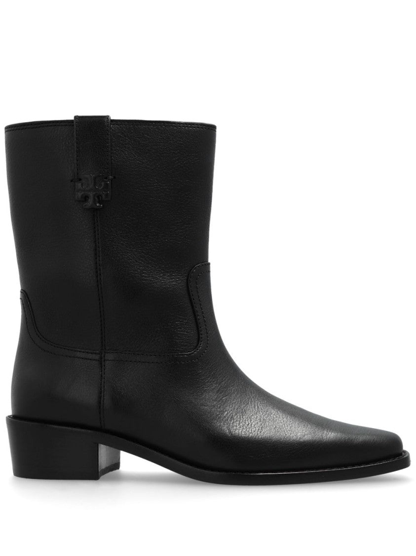 Tory Burch Black City Western Ankle Boot