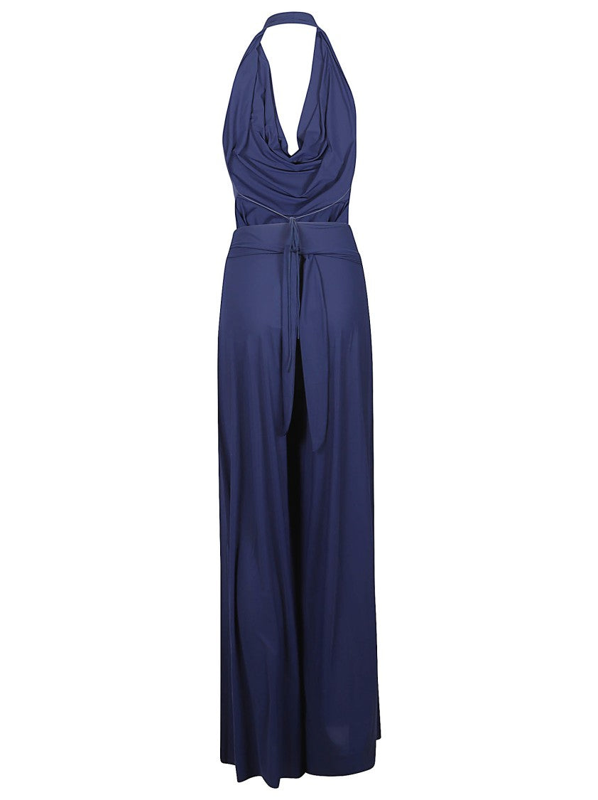 Amazuin Deep Halter Neck Jumpsuit