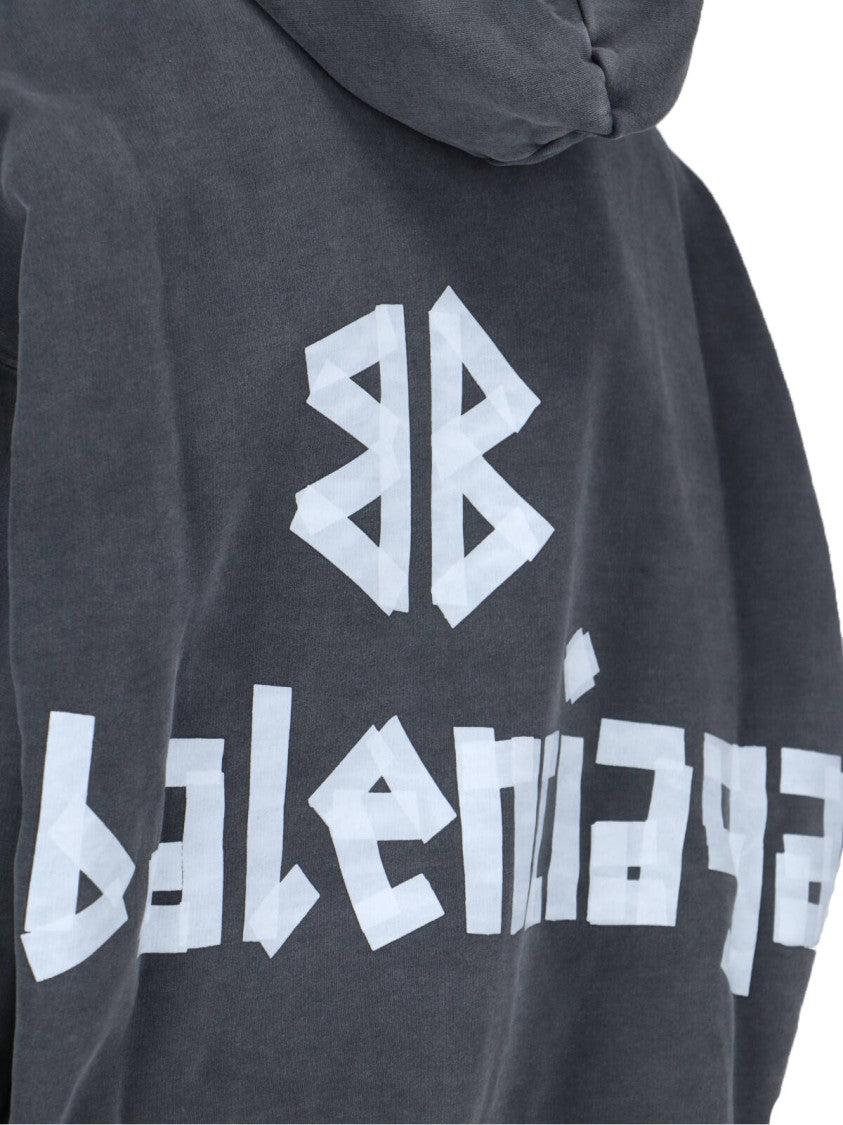 Balenciaga "Tape Type" Hoodie – Olive Green