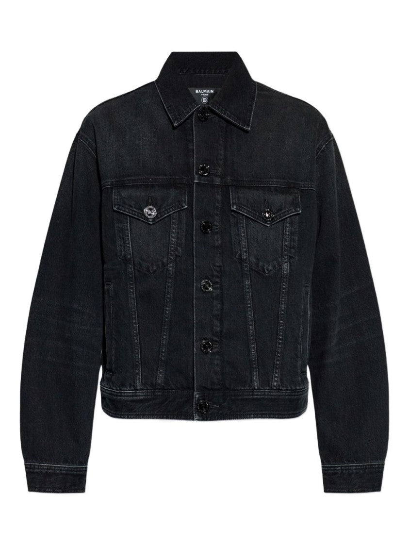 Balmain Classic Denim Jacket With Structured Silhouette