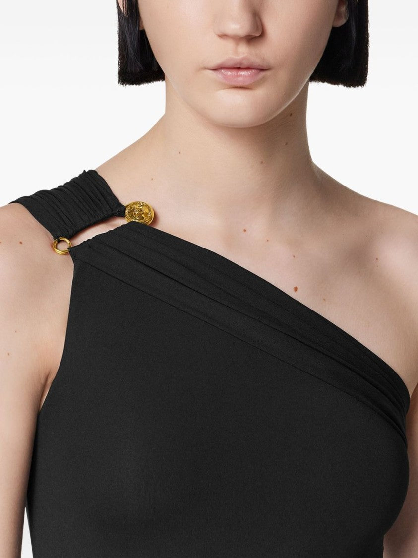 Versace Asymmetrical One-Shoulder Swimsuit