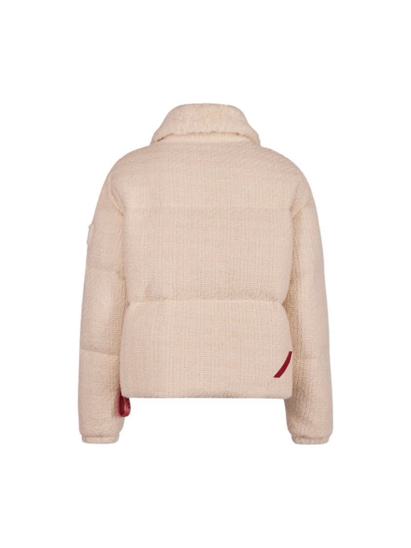 After Label Vostok Tweed Wool-Blend Faux-Shearling Down Coat