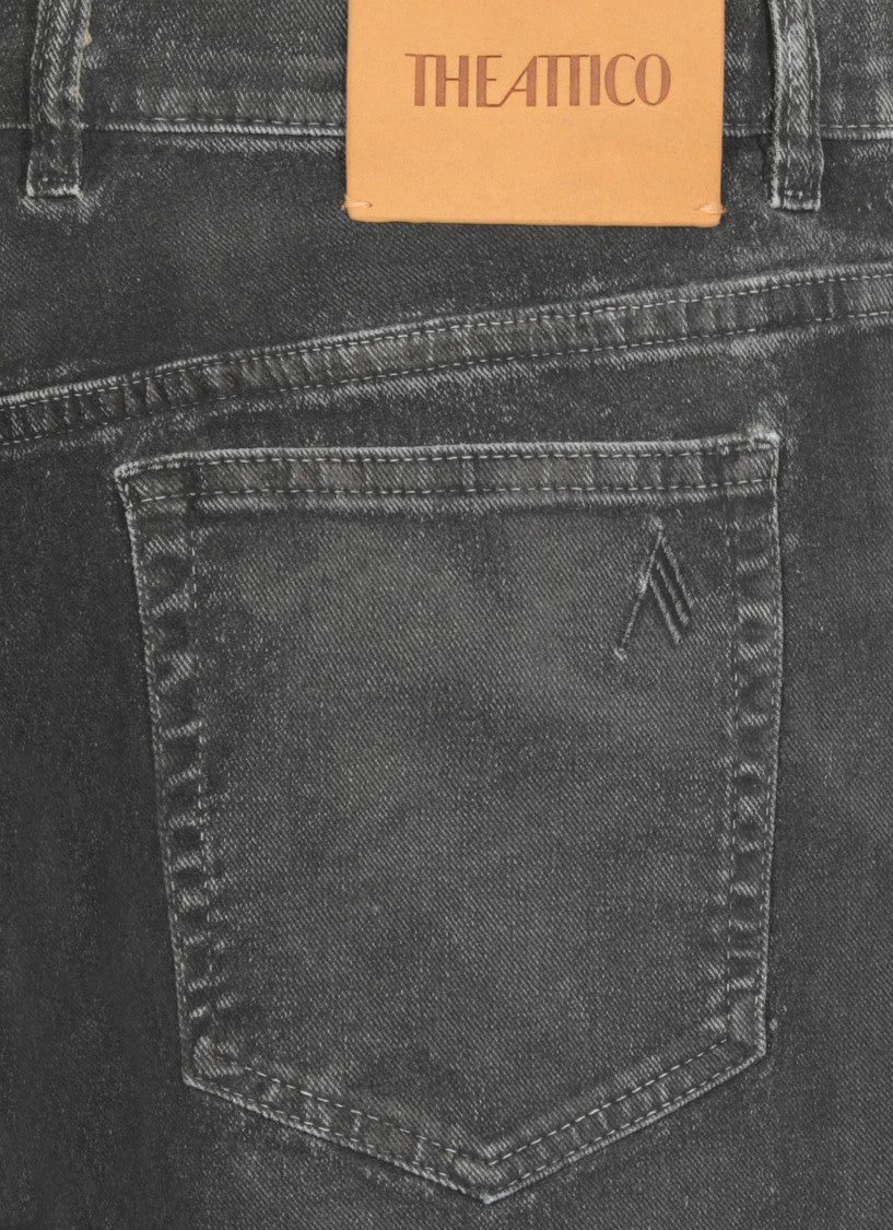 The Attico Dark Grey Cotton Jeans