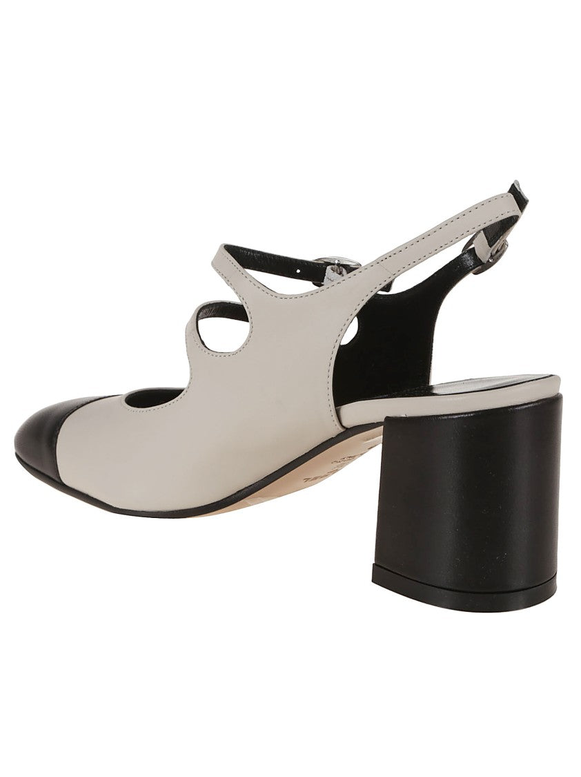 Carel Paris Papaya Nappa Leather T-Strap Mary Jane Shoes