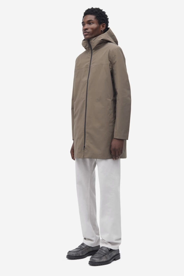 Samsoe Samsoe Khaki Raincoat With Functional Design