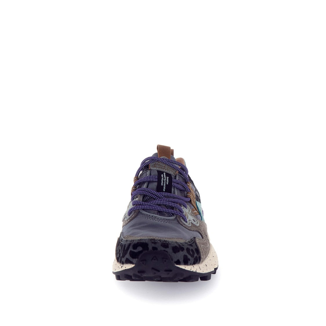 Flower Mountain Yamano Sneakers In Spotted Grey/Black/Petrol