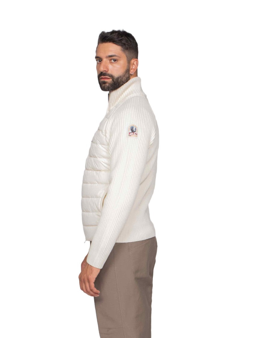 Pjs Parajumpers Quilted Padded Jacket With Ribbed Back And High Collar