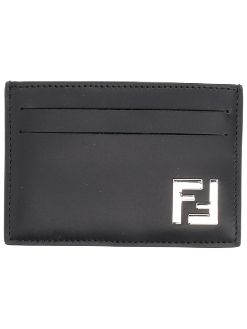 Fendi Leather Sleek Rectangular Card Holder