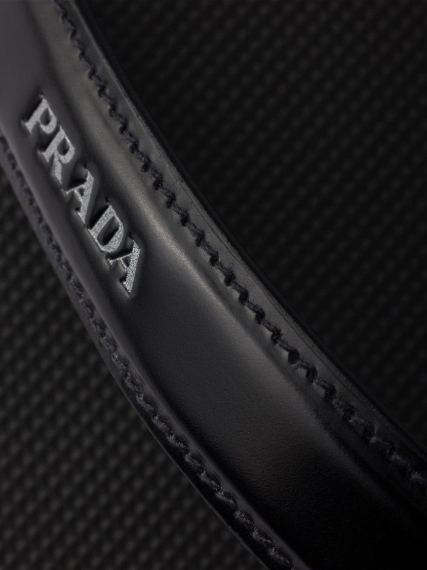 Prada Flip-Flop Sandals With Textured Footbed