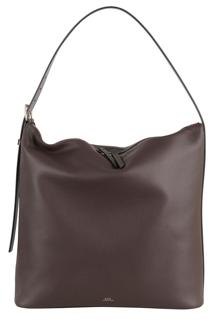 A.P.C. Tonka Leather Vera Maxi Shoulder Bag