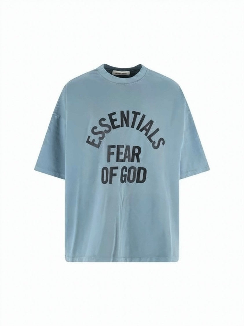 Fear Of God Relaxed-Fit Blue Cotton T-Shirt