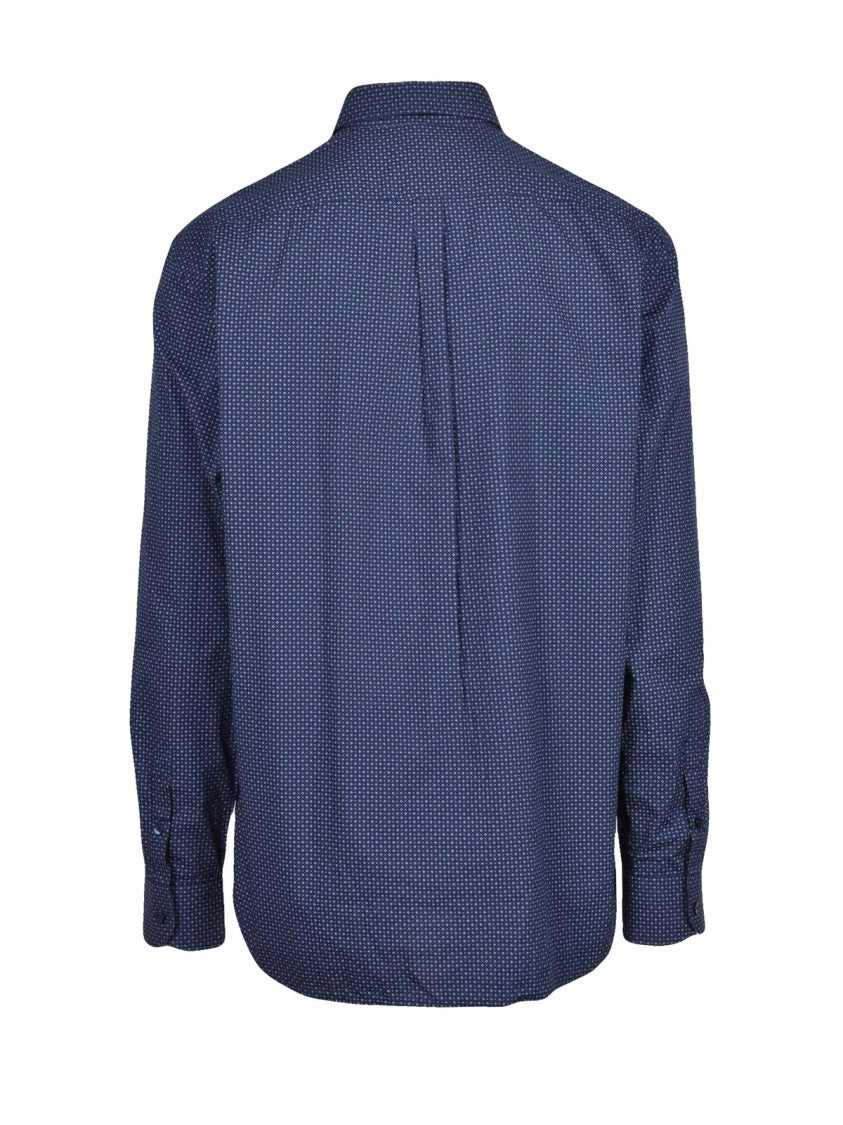 Harmont&Blaine Regular Fit Button-Down Shirt With Geometric Pattern
