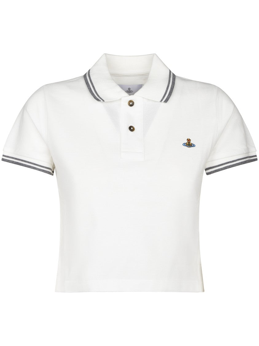 Vivienne Westwood Mini Classic Striped Cropped Polo Shirt