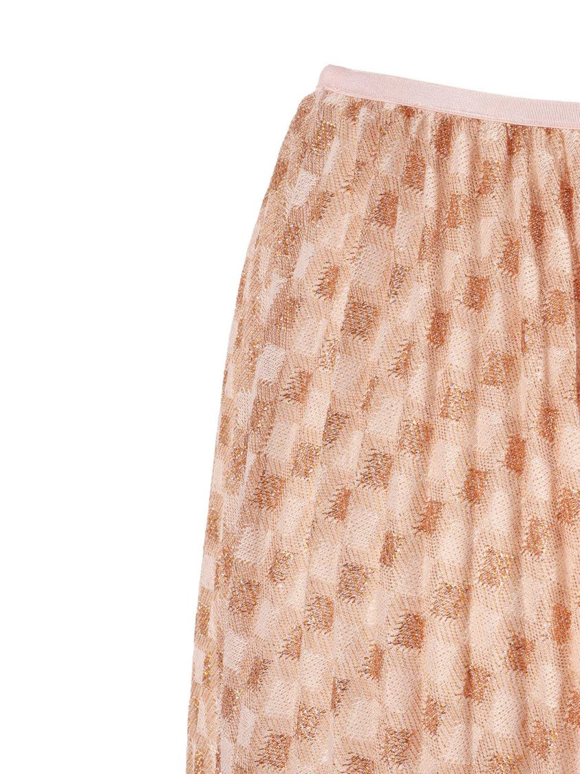 Forte Forte Pleated Diamond Jersey Midi Skirt