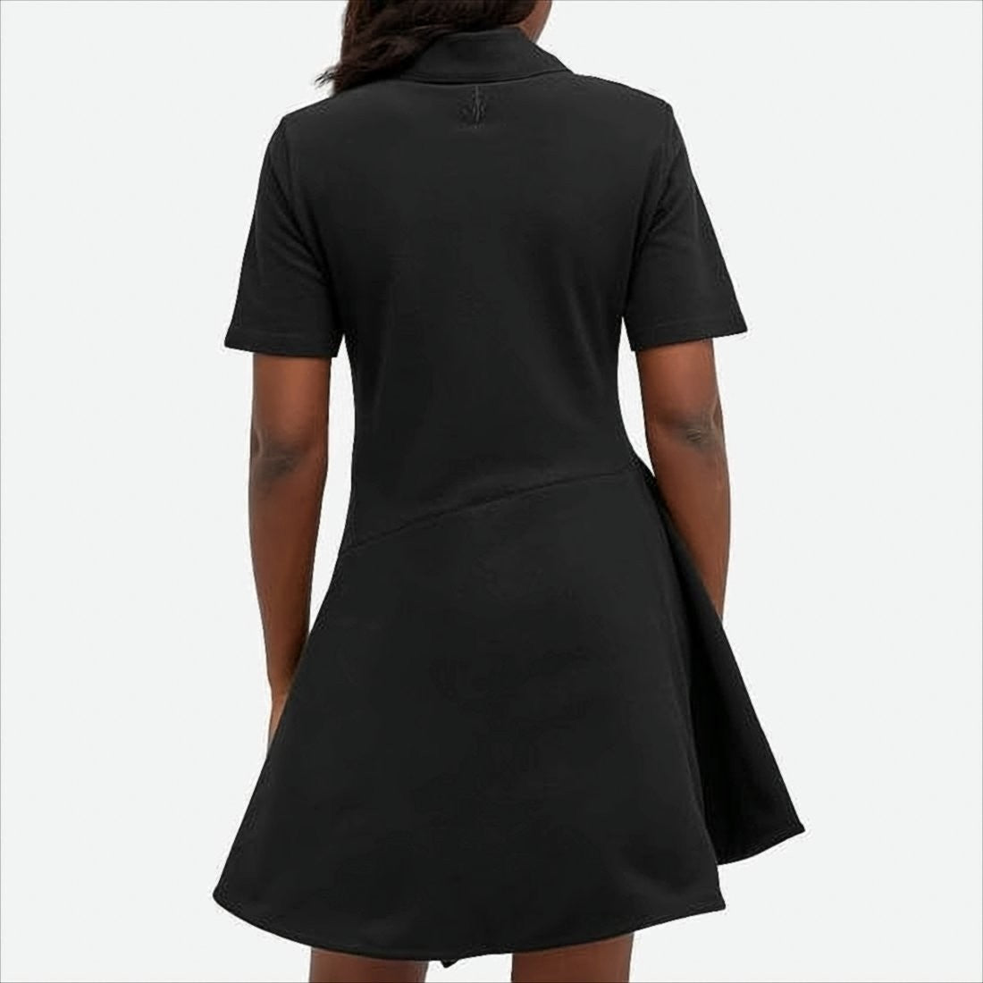 J. W. Anderson Polo Collar Midi Dress With Asymmetrical Hemline