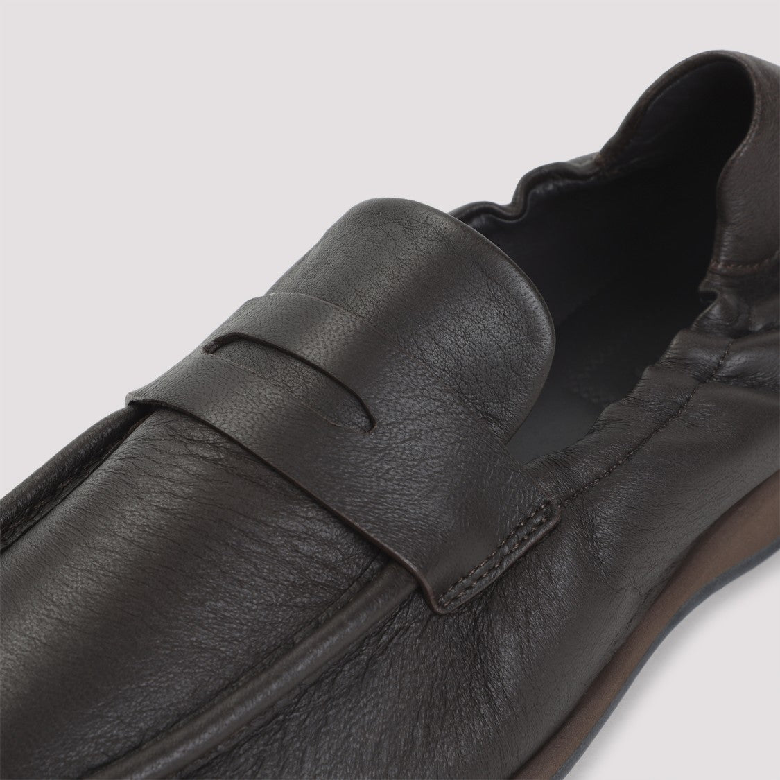 Brioni Flex Rubber S Loafer With Squared Toe