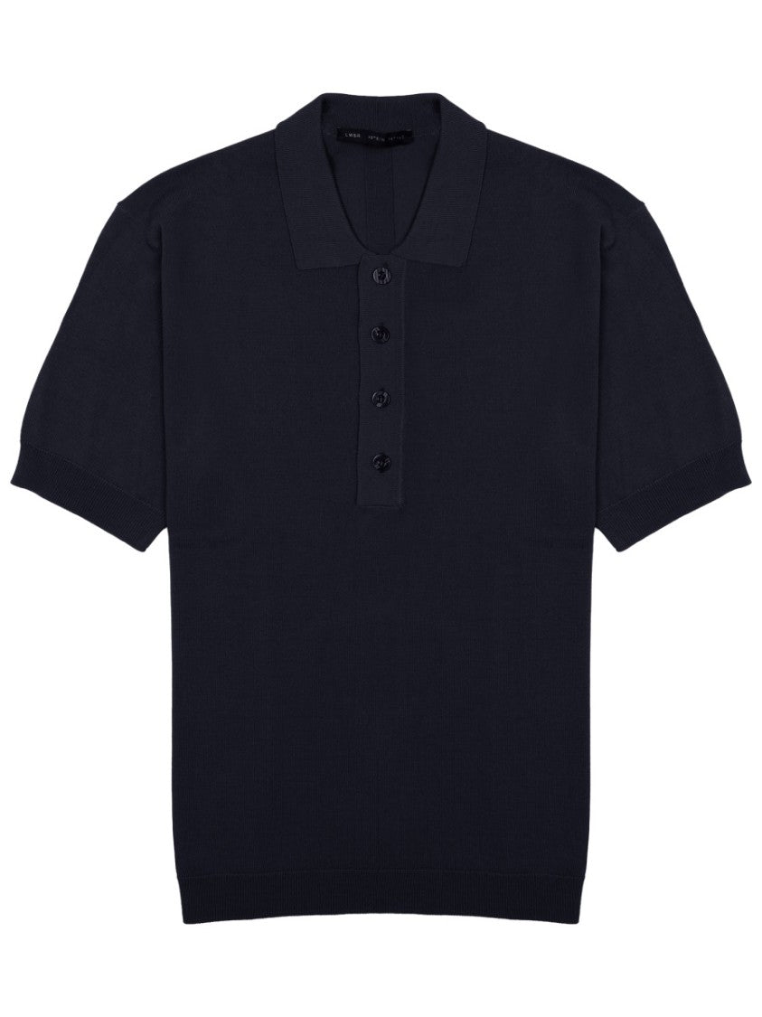 Low Brand Traditional Four-Button Placket Polo Shirt