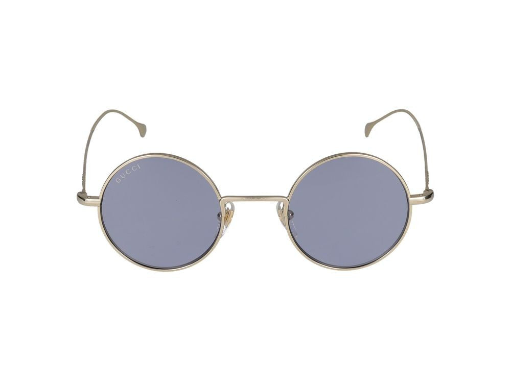 Gucci Gold Round Metal Sunglasses