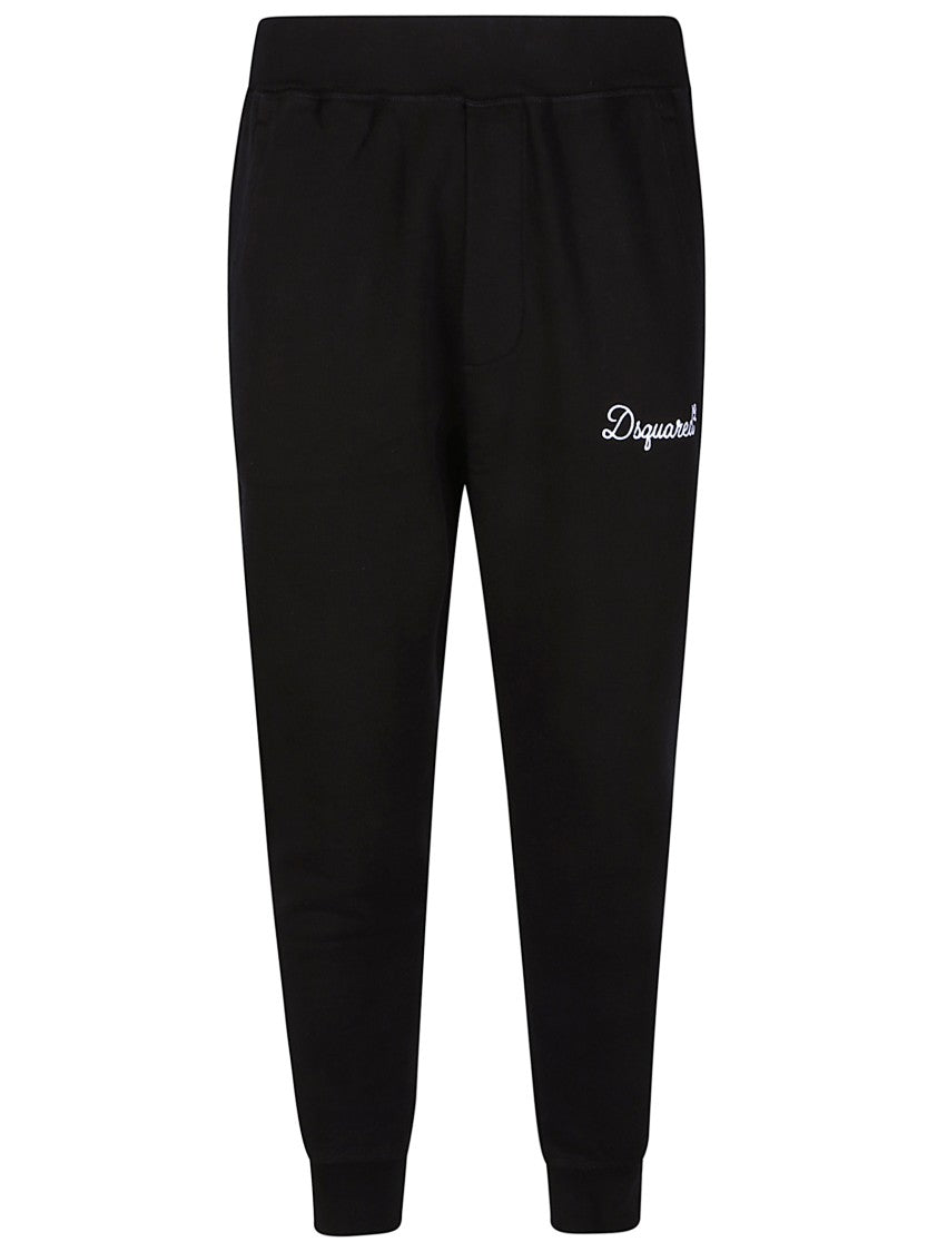 Dsquared2 Black Cotton Signature Pants