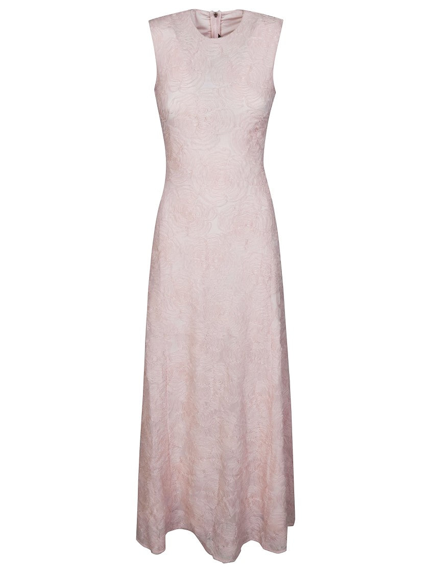 Rotate Sleeveless Maxi Dress In Delicate Floral Mesh
