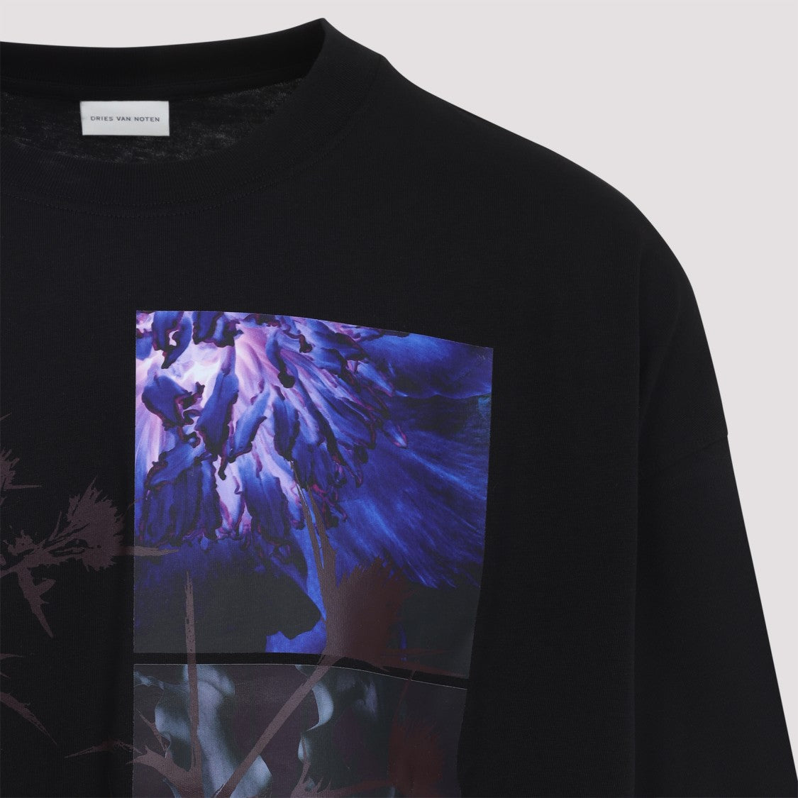 Dries Van Noten Black Casual Cotton Tee