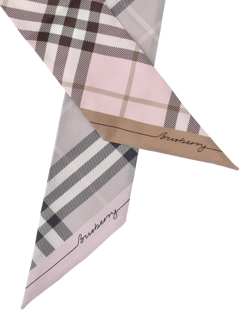 Burberry Check Mulberry Silk Scarf