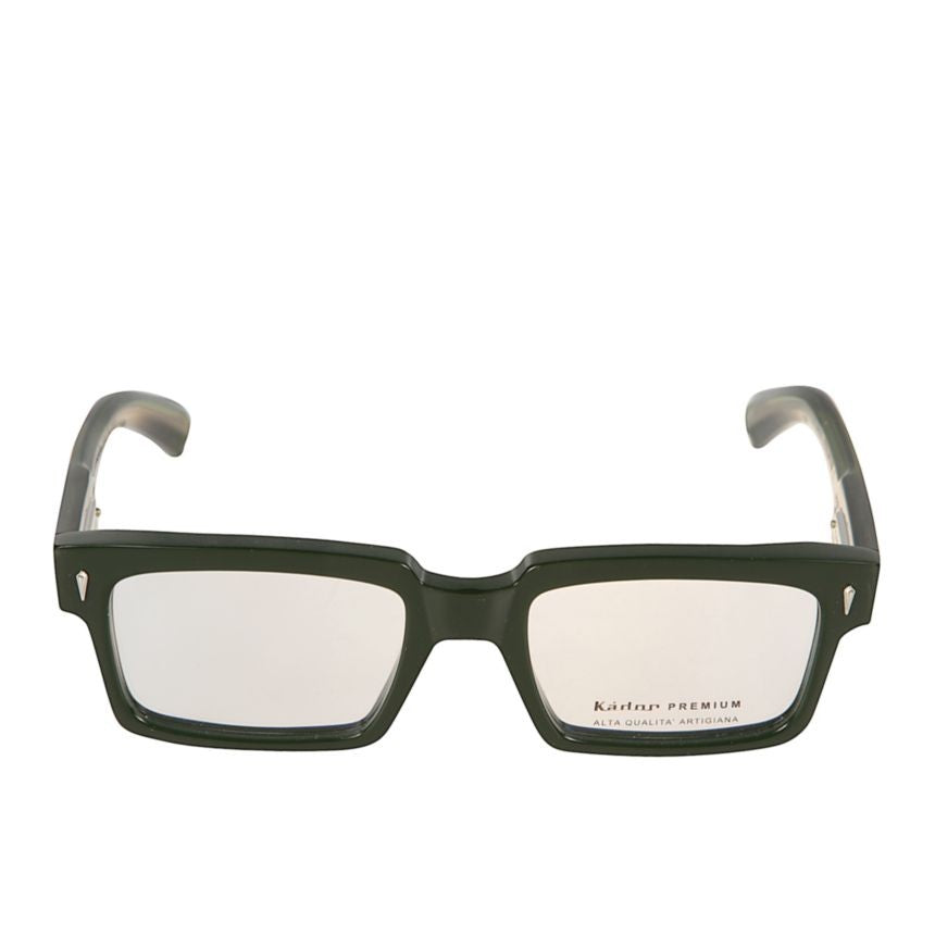 Kador Premium 2 Rectangular Frame Sunglasses With Translucent Green Accents