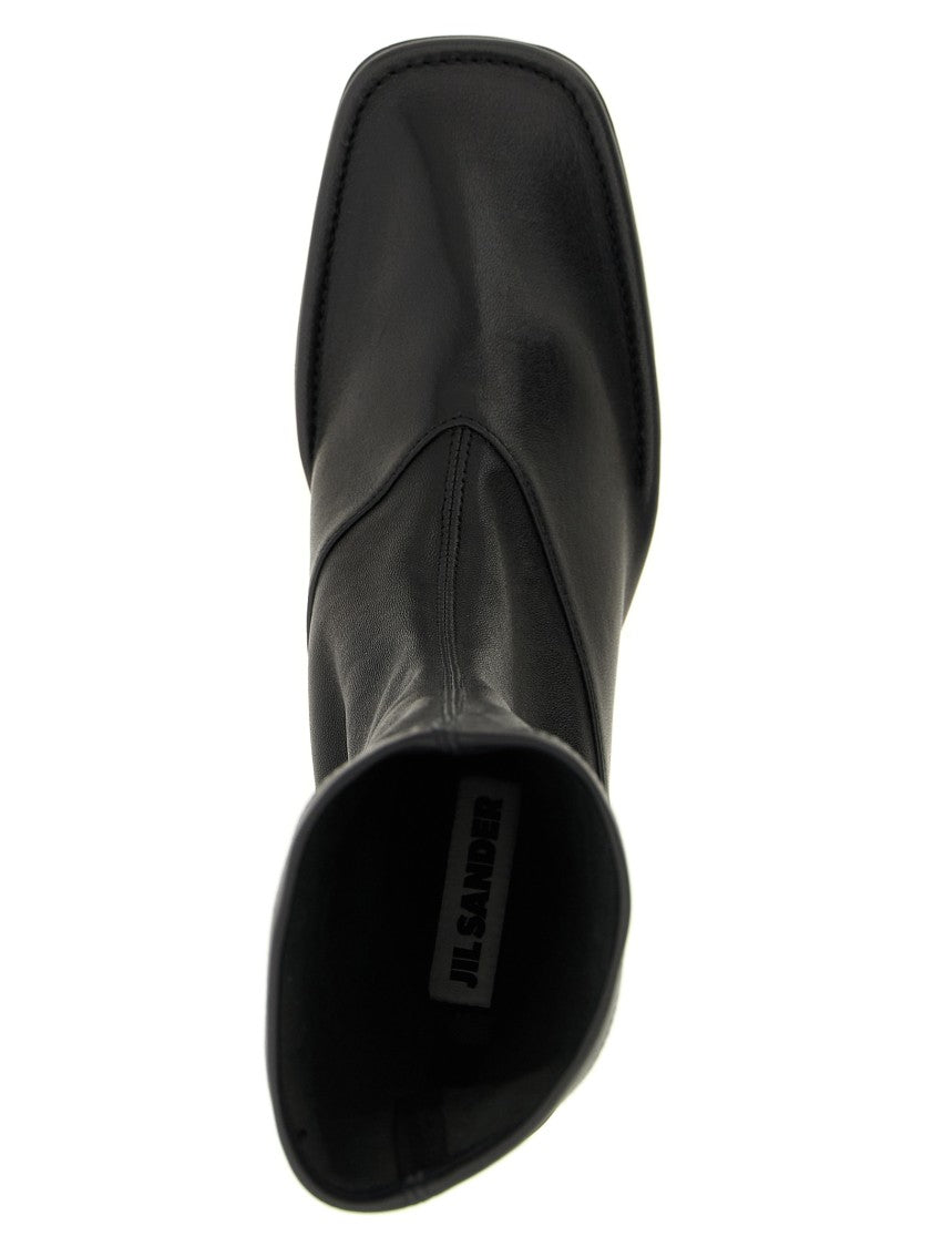 Jil Sander Nappa Ankle Boots
