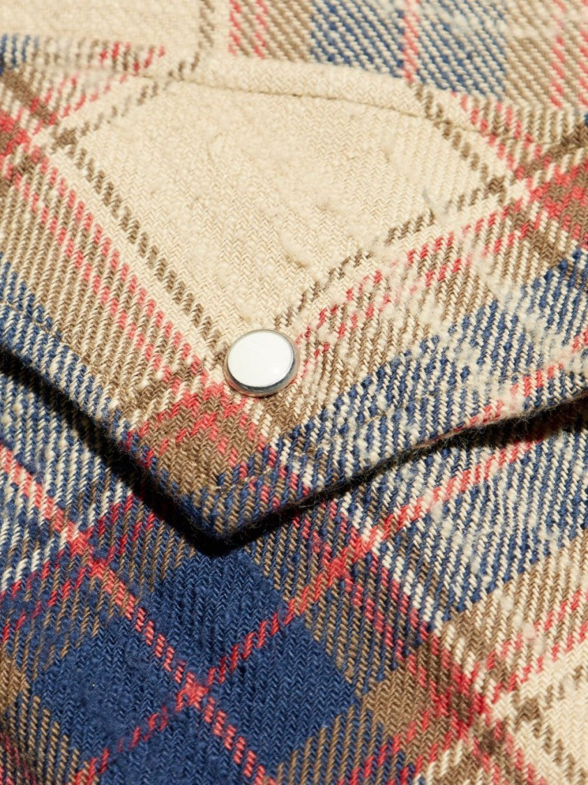 Dsquared2 Beige Plaid Casual Shirt