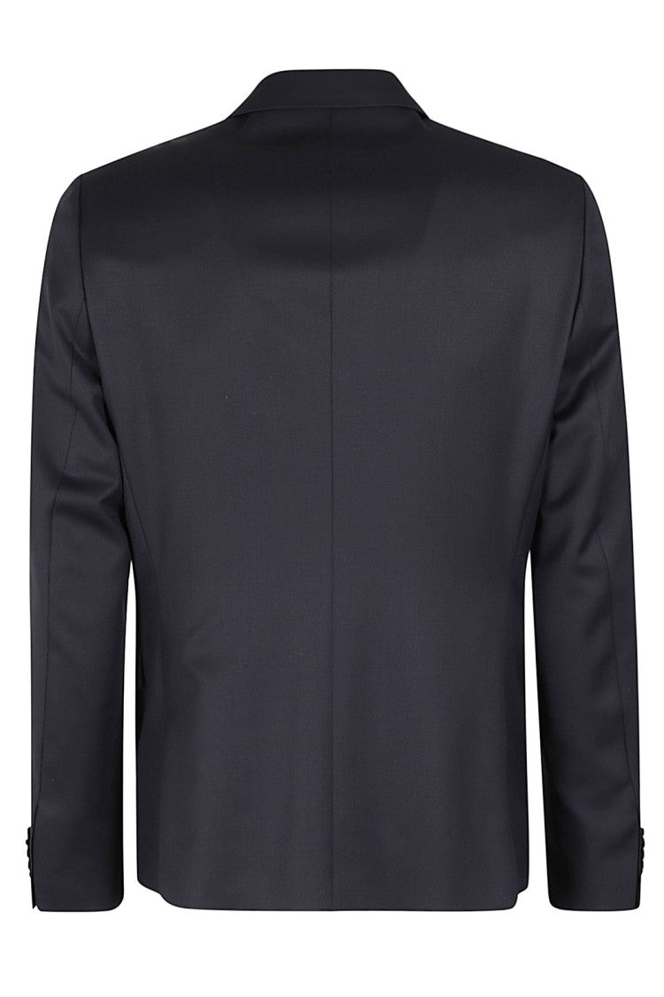 Boss Notched Lapel Padded Shoulder Jacket With Eyelet Design