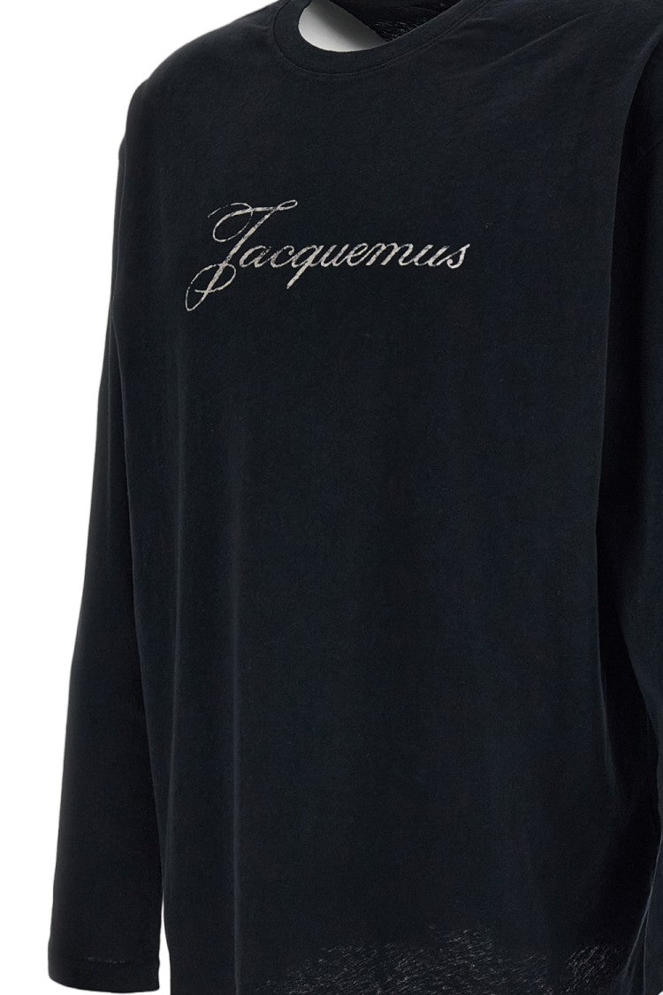Jacquemus Black Logo Cotton-Jersey Long-Sleeve T-Shirt