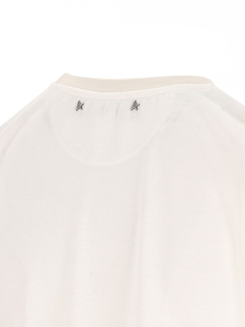 Golden Goose Slim Long T-Shirt With Burned Out Jersey