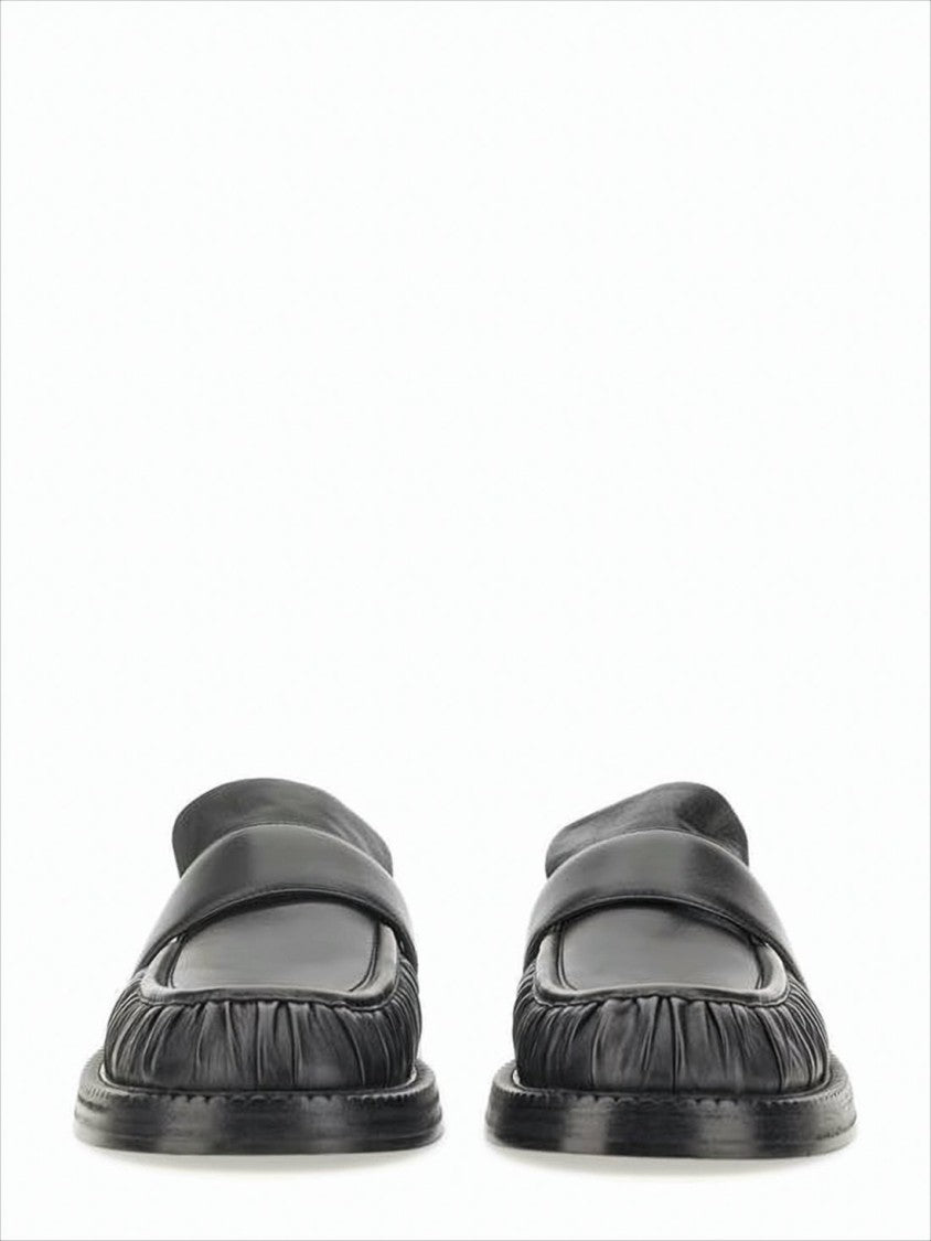 Marsèll Ruched Leather Loafers With Classic Slip-On Design