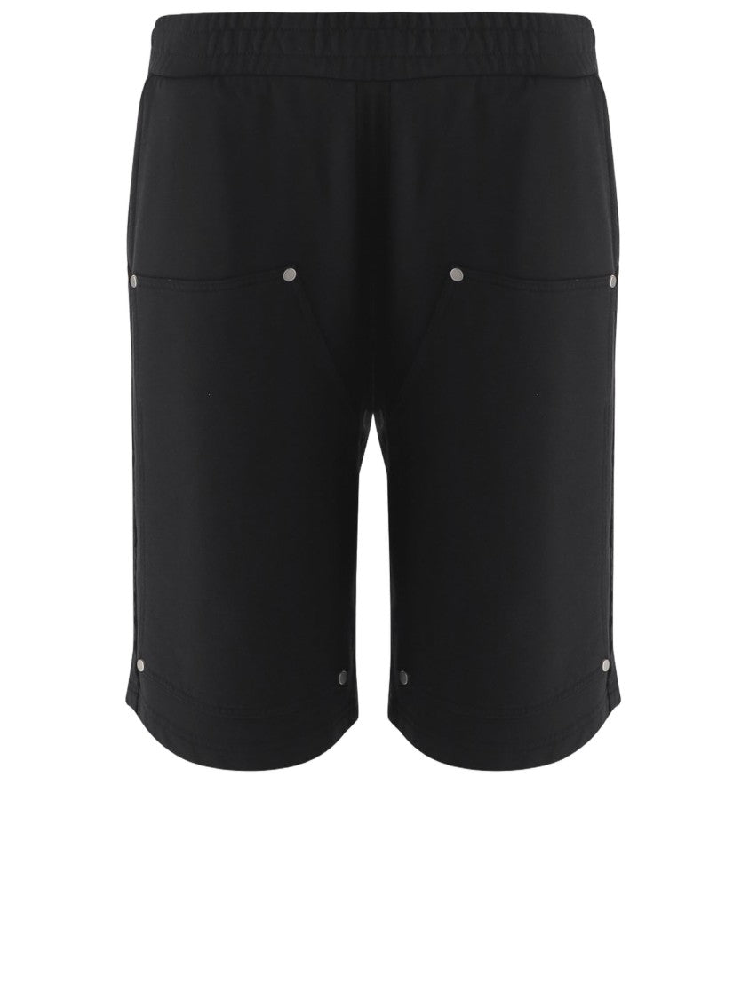 44 Label Group Minimalist Black Cotton Shorts